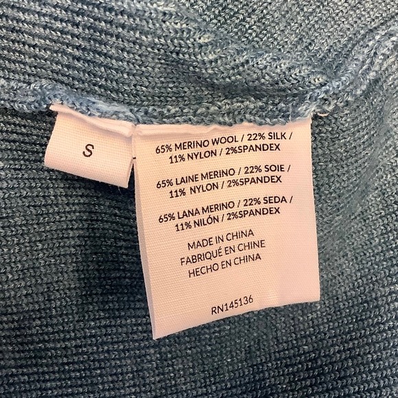 NEW! NAADAM Size Small Merino Silk Slip Lightweight Dress Blue $275 msrp J6-10 - Picture 8 of 12